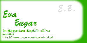eva bugar business card